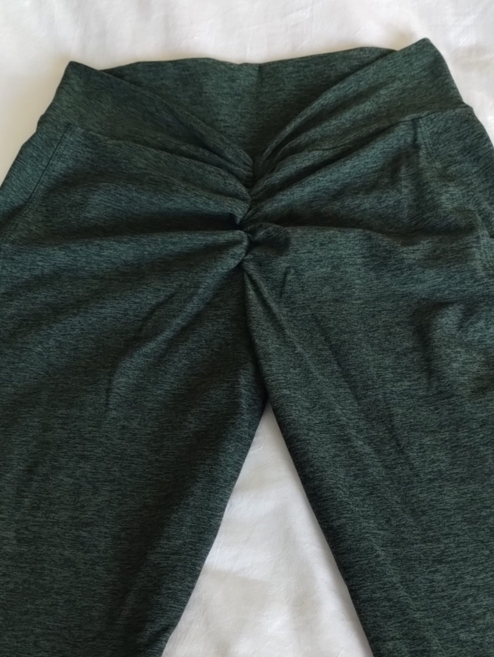Bombshell V Back High-Waist Leggings Hunter Green XL - Picture 11 of 16